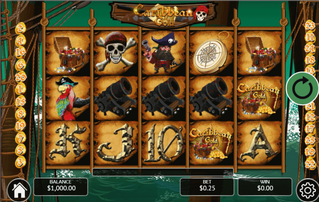 caribbean gold slot game